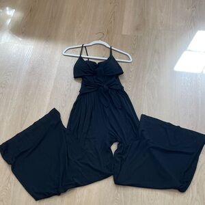 Susana Monaco Black Spaghetti-Strap Jumpsuit